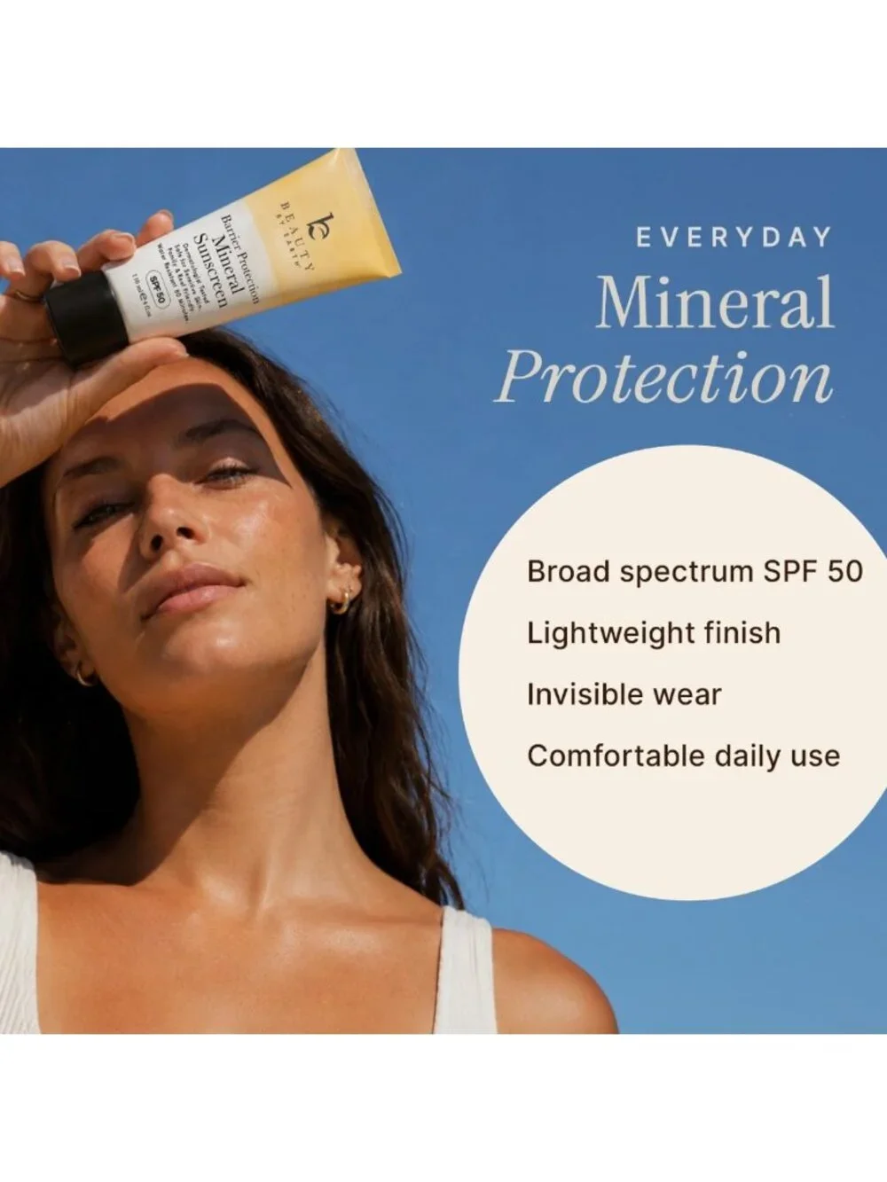 SPF 50 Mineral Zinc Oxide Sunscreen - Reef Safe, Organic, Non-Toxic for Kids